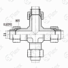 Х-образный, JIC 74°, проходной (ш-ш-ш-ш)