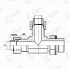Т-образный, JIC 74°—Резьба М (Metric) регулируемая (ш-ш-ш.к.)