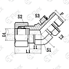 Угловой 45°, DKO-L/S 24°—Резьба М (Metric) регулируемая (ш-ш.к.)