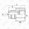 Прямой, JIC 74°—Резьба Z (NPT), ввертной (ш-г)