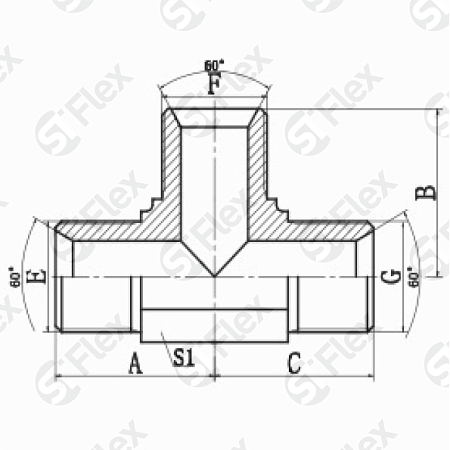 Т-образный, BSP 60°, проходной (ш-ш-ш)