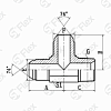 Т-образный, JIC 74°—Резьба Z (NPT), ввертной (ш-ш-шz)