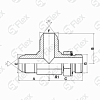 Т-образный, JIC 74°—Резьба М (Metric) регулируемая (ш-ш-ш.к.)