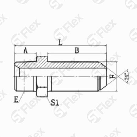 Прямой, JIC 74°—Резьба Z (NPT), переборочный (шп-г)