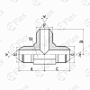 Т-образный, JIC 74°, проходной (ш-ш-ш)