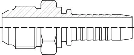 Фитинг JIS (Komatsu) штуцер-конус 60°